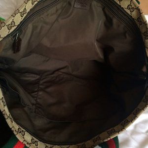 Gucci signature canvas diaper tote bag